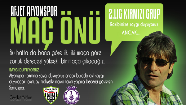 Somaspor- Afjet Afyonspor Maç Önü