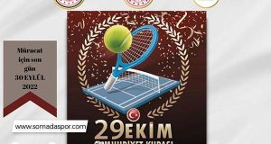 Soma Kaymakamlık Tenis Turnuvası Düzenlenecek