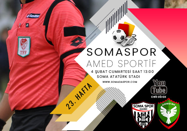 Somaspor-Amed SF Maçının Hakemleri Belli Oldu