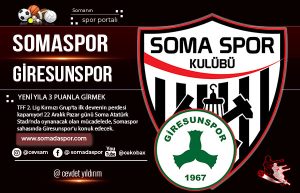 Somaspor, Giresunspor Maçına Mutlak Galibiyet Parolasıyla Çıkacak