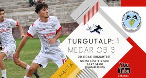 Turgutalpspor Kendi Sahasında Medar’a 3-1 Mağlup Oldu